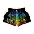 Seven Chakras Flower Of Life Print Muay Thai Boxing Shorts