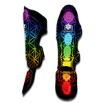 Seven Chakras Flower Of Life Print Muay Thai Shin Guard