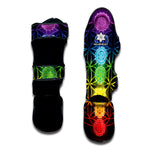 Seven Chakras Flower Of Life Print Muay Thai Shin Guard