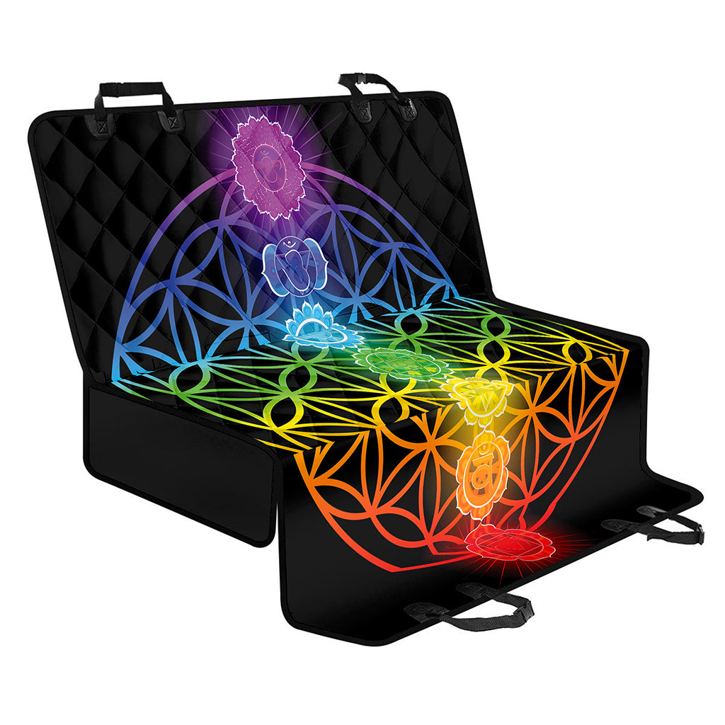 Seven Chakras Flower Of Life Print Pet Car Back Seat Cover