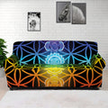 Seven Chakras Flower Of Life Print Sofa Cover