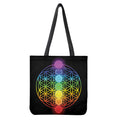 Seven Chakras Flower Of Life Print Tote Bag