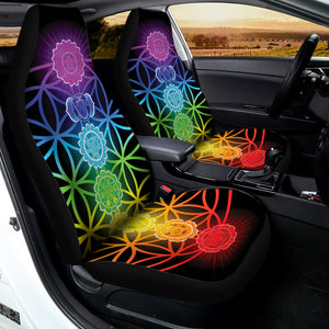 Seven Chakras Flower Of Life Print Universal Fit Car Seat Covers