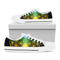 Seven Chakras Flower Of Life Print White Low Top Sneakers