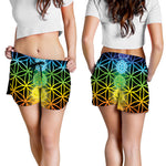 Seven Chakras Flower Of Life Print Women's Shorts