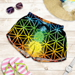 Seven Chakras Flower Of Life Print Women's Shorts