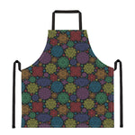 Seven Chakras Flowers Pattern Print Apron