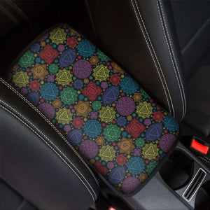 Seven Chakras Flowers Pattern Print Car Center Console Cover