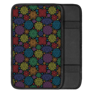 Seven Chakras Flowers Pattern Print Car Center Console Cover