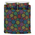 Seven Chakras Flowers Pattern Print Duvet Cover Bedding Set