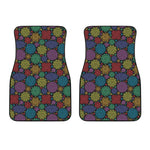 Seven Chakras Flowers Pattern Print Front Car Floor Mats