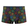 Seven Chakras Flowers Pattern Print Men's Boxer Briefs