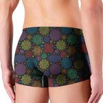 Seven Chakras Flowers Pattern Print Men's Boxer Briefs