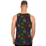 Seven Chakras Flowers Pattern Print Men's Tank Top