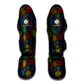 Seven Chakras Flowers Pattern Print Muay Thai Shin Guards