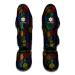 Seven Chakras Flowers Pattern Print Muay Thai Shin Guard
