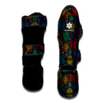 Seven Chakras Flowers Pattern Print Muay Thai Shin Guard