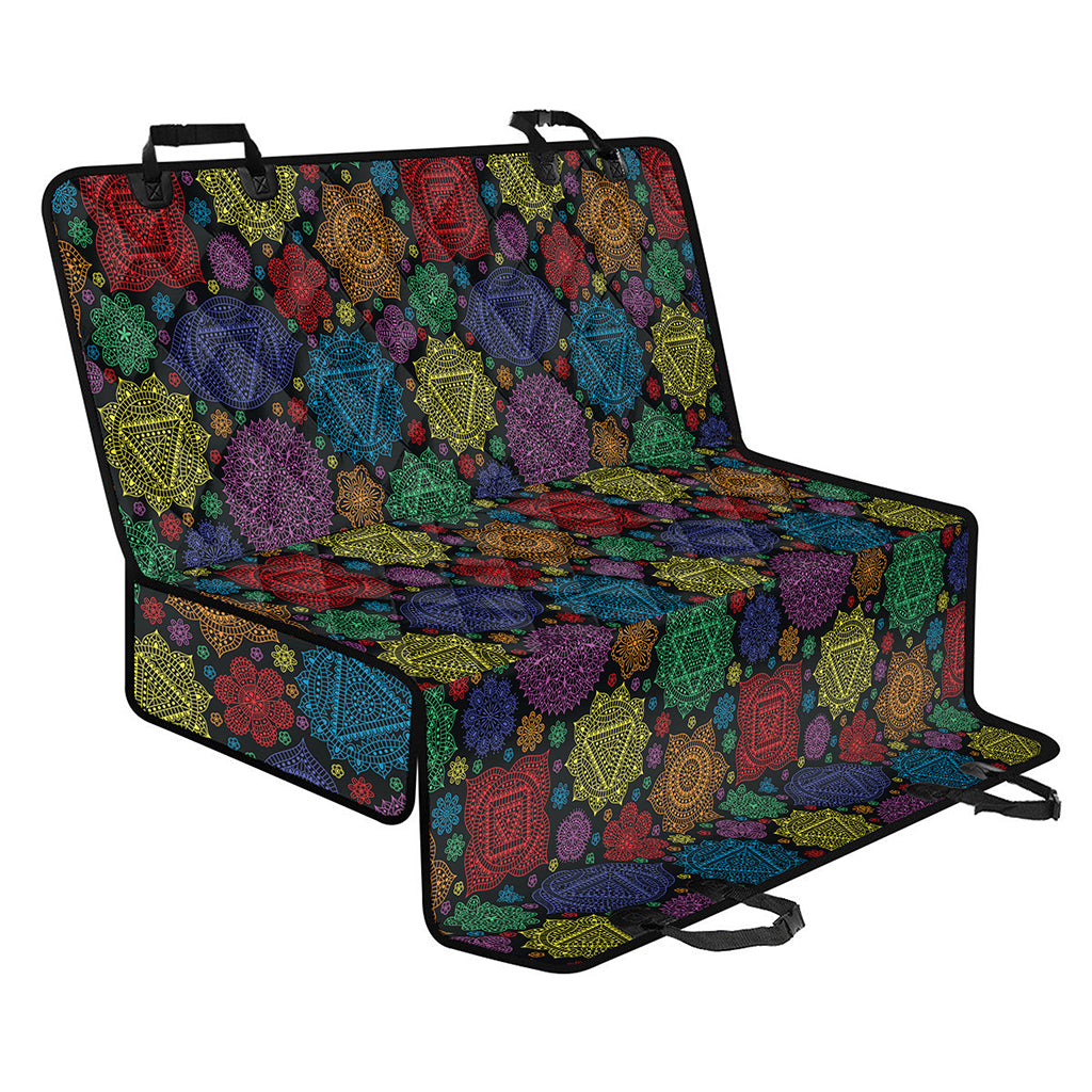 Seven Chakras Flowers Pattern Print Pet Car Back Seat Cover