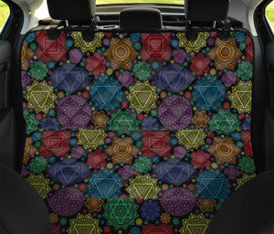 Seven Chakras Flowers Pattern Print Pet Car Back Seat Cover