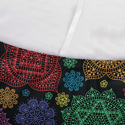 Seven Chakras Flowers Pattern Print Sofa Cover