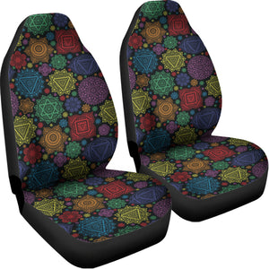 Seven Chakras Flowers Pattern Print Universal Fit Car Seat Covers