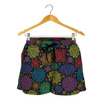 Seven Chakras Flowers Pattern Print Women's Shorts