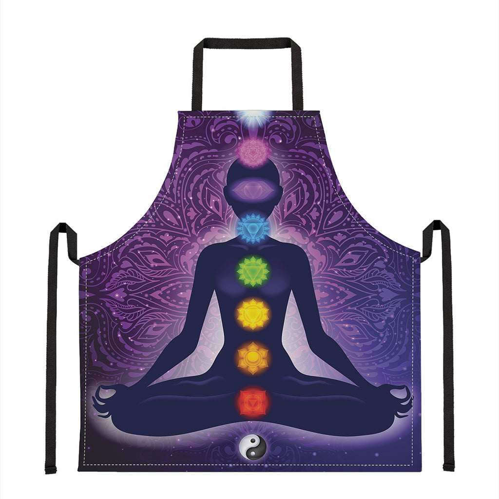 Seven Chakras Mandala Print Apron