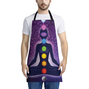 Seven Chakras Mandala Print Apron