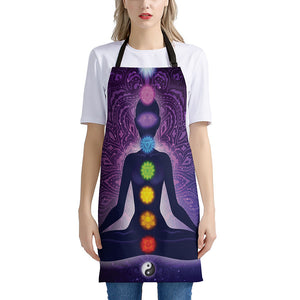 Seven Chakras Mandala Print Apron