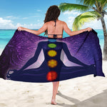 Seven Chakras Mandala Print Beach Sarong Wrap