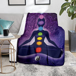 Seven Chakras Mandala Print Blanket