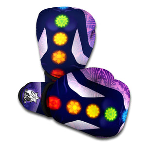 Seven Chakras Mandala Print Boxing Gloves