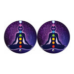 Seven Chakras Mandala Print Car Coasters