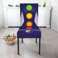 Seven Chakras Mandala Print Dining Chair Slipcover