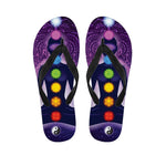 Seven Chakras Mandala Print Flip Flops