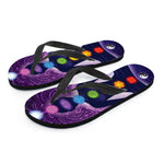 Seven Chakras Mandala Print Flip Flops