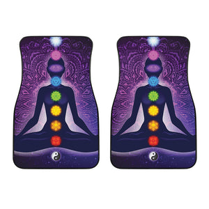 Seven Chakras Mandala Print Front Car Floor Mats