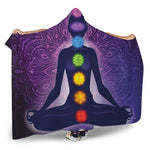 Seven Chakras Mandala Print Hooded Blanket
