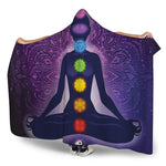 Seven Chakras Mandala Print Hooded Blanket