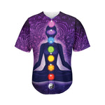 Seven Chakras Mandala Print Men's Baseball Jersey