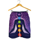Seven Chakras Mandala Print Men's Shorts