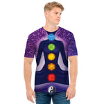Seven Chakras Mandala Print Men's T-Shirt