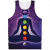 Seven Chakras Mandala Print Men's Tank Top