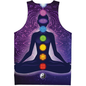 Seven Chakras Mandala Print Men's Tank Top