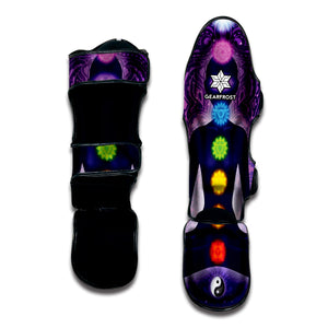 Seven Chakras Mandala Print Muay Thai Shin Guard