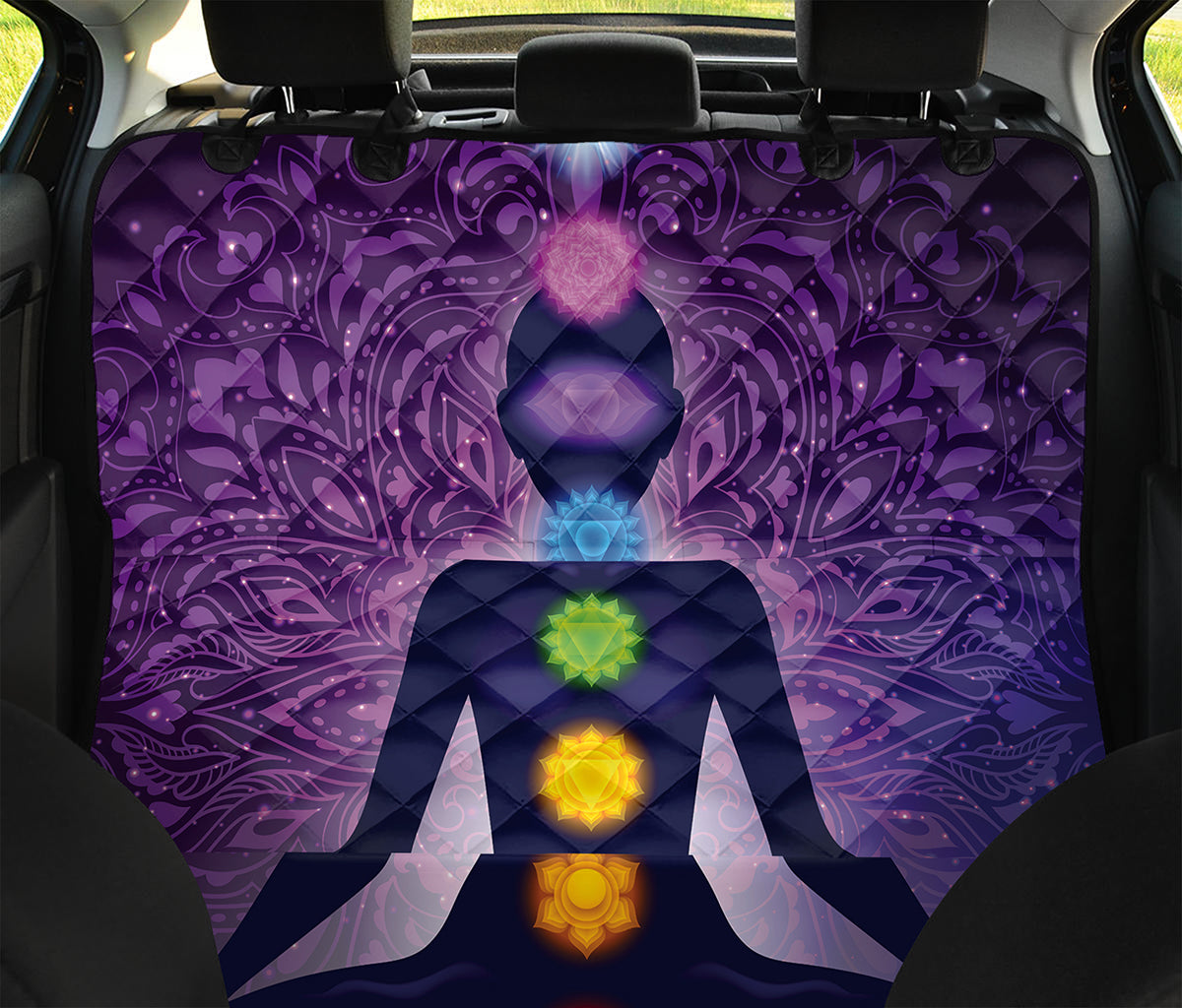 Seven Chakras Mandala Print Pet Car Back Seat Cover
