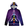 Seven Chakras Mandala Print Pullover Hoodie