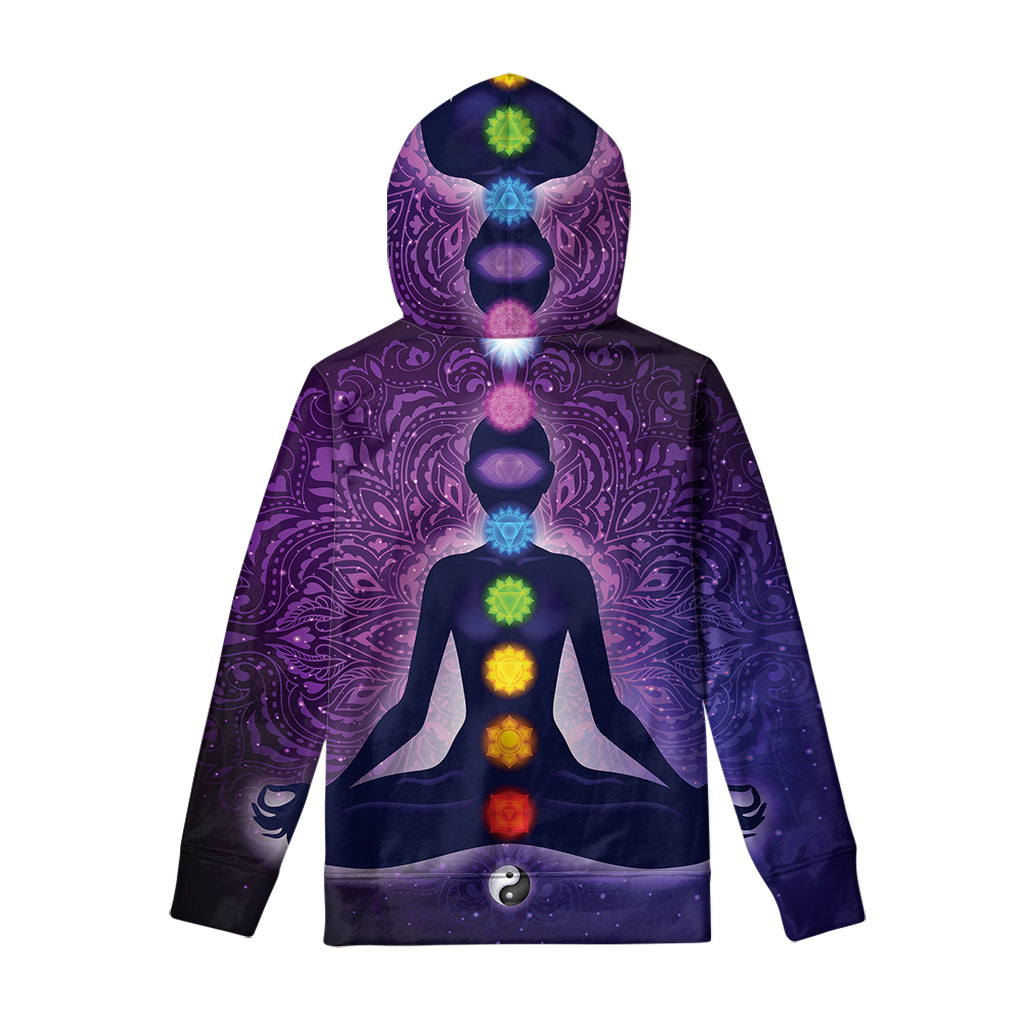 Seven Chakras Mandala Print Pullover Hoodie