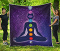 Seven Chakras Mandala Print Quilt