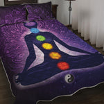 Seven Chakras Mandala Print Quilt Bed Set